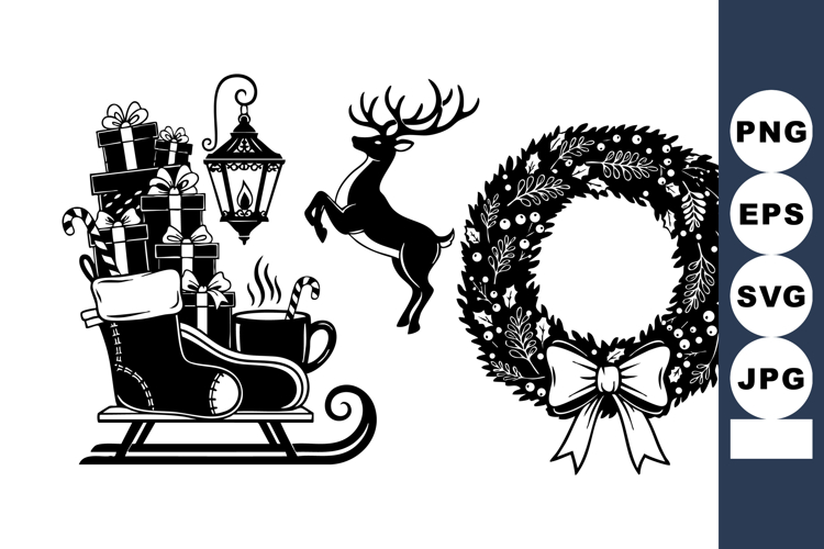 Christmas Silhouette Svg Image 16