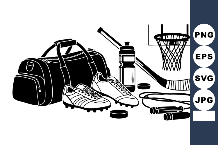 Hockey Stick Silhouette Image 17