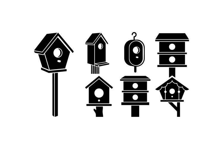 Vector Birdhouse Icons For Crafts And Print