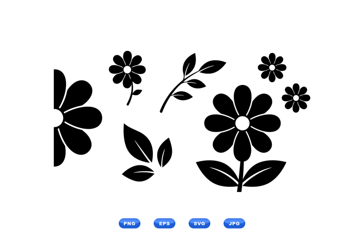 Hand Drawn Daisy Floral SVG For Crafts
