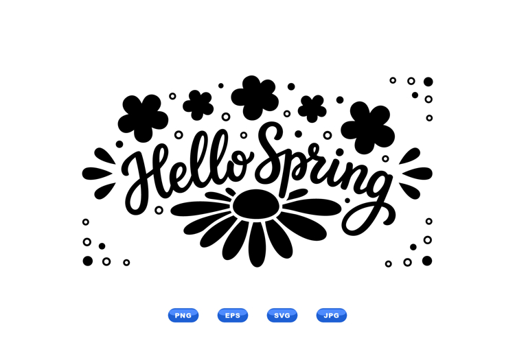 Hand Drawn Spring Floral Clipart For Crafts