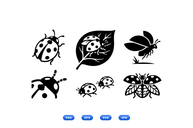 Hand Drawn Ladybug SVG For Crafts