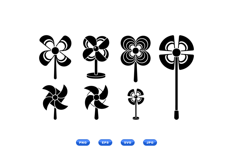 Hand Drawn Pinwheel Clipart For Invitations Crafts