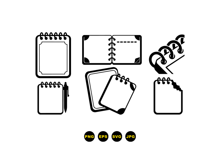 Hand Drawn Spiral Notebook Clipart For Printables