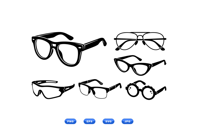 Hand Drawn Eyewear SVG Graphics For Crafts