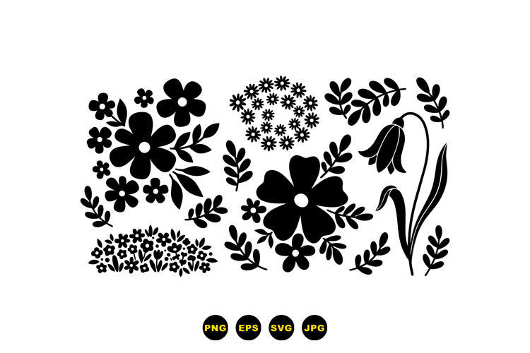 Floral SVG Clipart For Wedding Invites