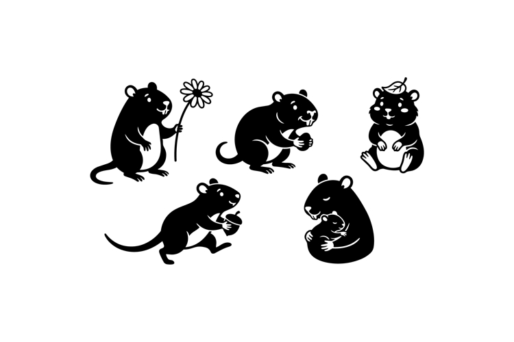 Cute Rodent SVG Clipart For Crafts