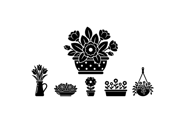 Hand Drawn Potted Plant SVG For Invitations