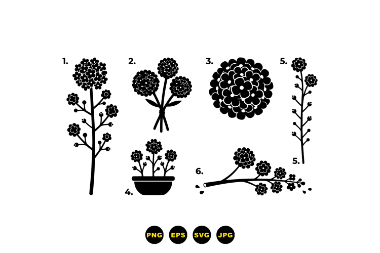 Hand Drawn Floral SVG Clipart For Crafts