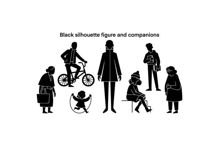 Vector Silhouette People For Crafts