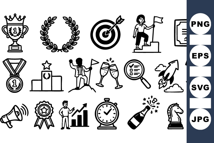 Business Success Icons Bundle for Presentation and Marketing