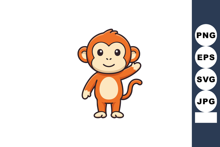 Cute Monkey Clipart Image 20
