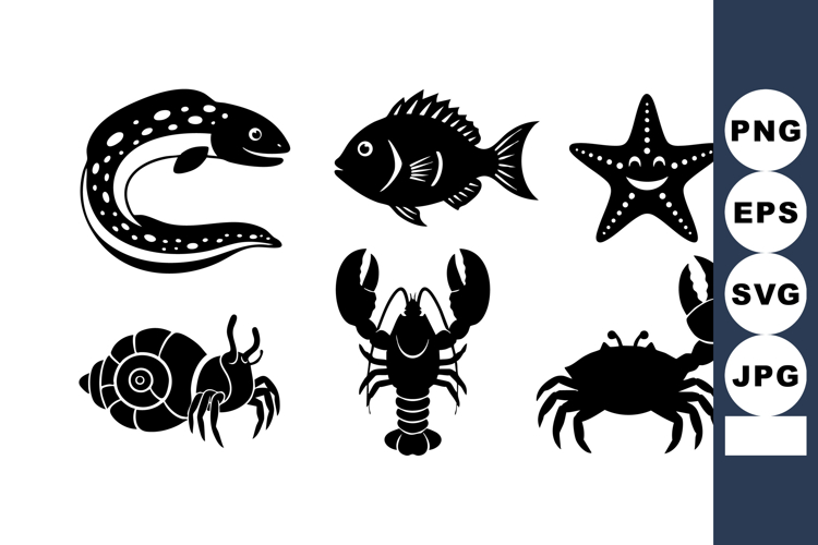 Marine Fish Silhouette Image 5