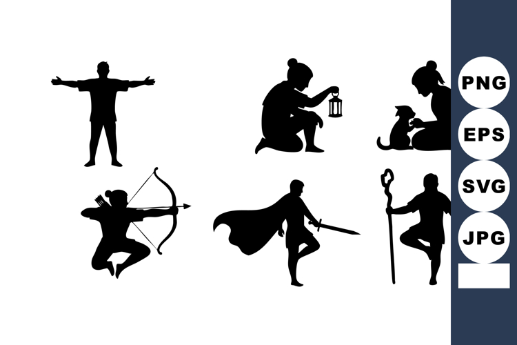 Child Playing Silhouette Image 12