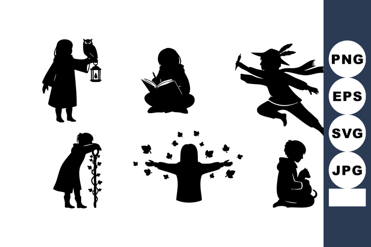 Child Playing Silhouette Image 8