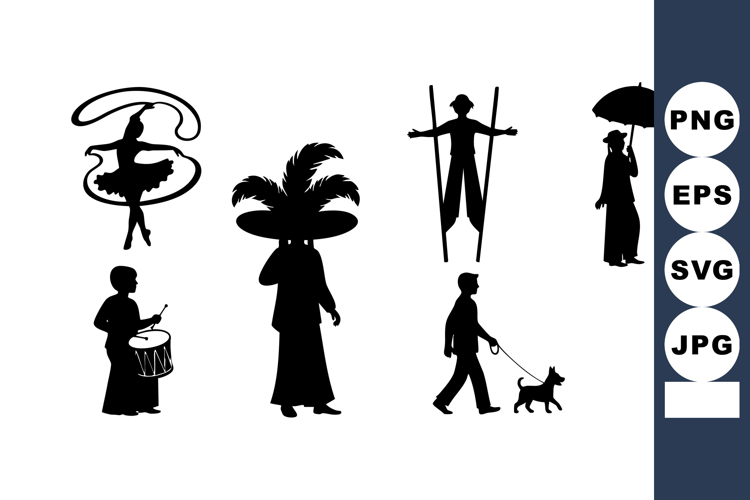 Dog Walking Silhouette Image 2