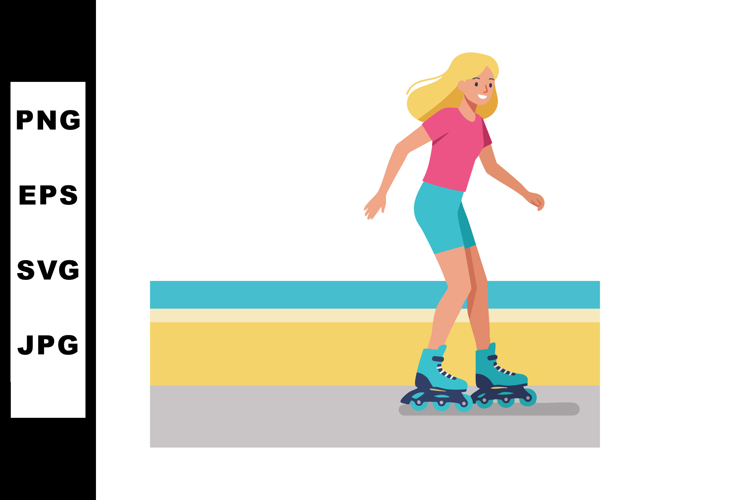 Roller skating illustration Image 3