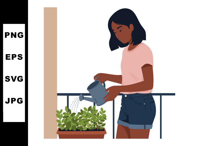Watering Plants Clipart Image 11