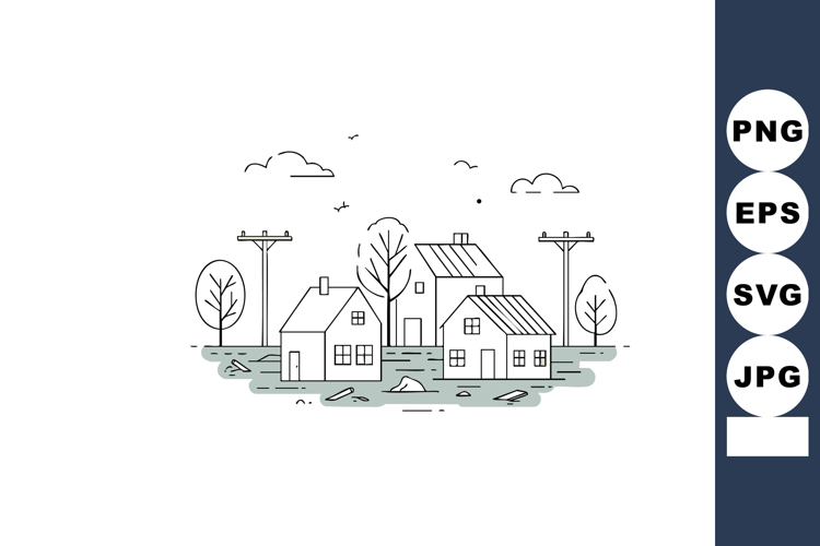 Village Clipart Image 4