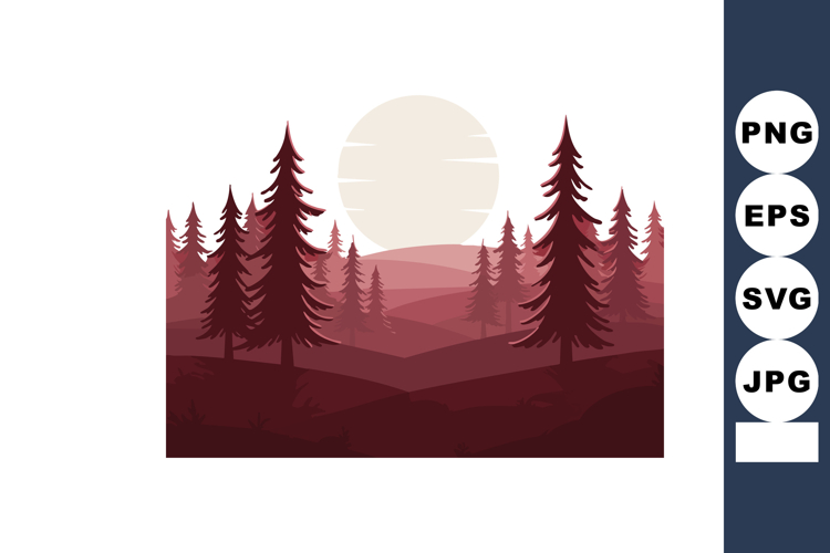 Pine Trees Clipart Image 6