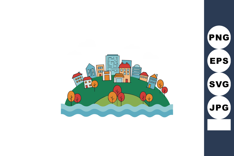Town Clipart Image 6