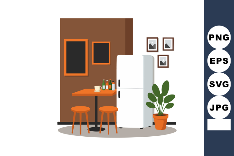 Refrigerator Clipart Image 10