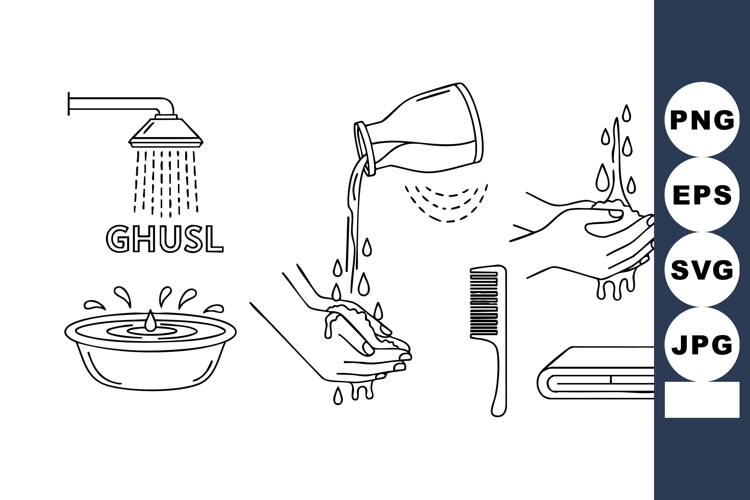 Hand Washing Steps Hygiene Education Vector Illustration