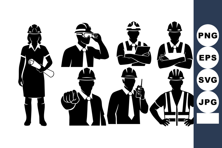Construction Worker Silhouette Image 2