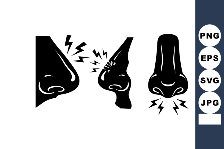 Nose Allergy Irritation Discomfort Symptoms Vector Illustrat