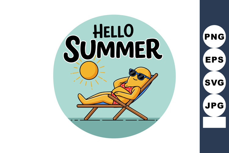 Beach Chair Clipart Image 6