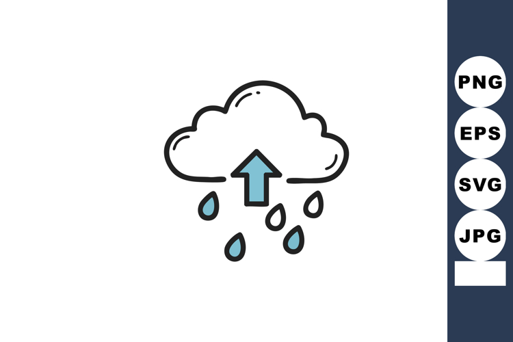 Cloud With Rain Clipart Image 16