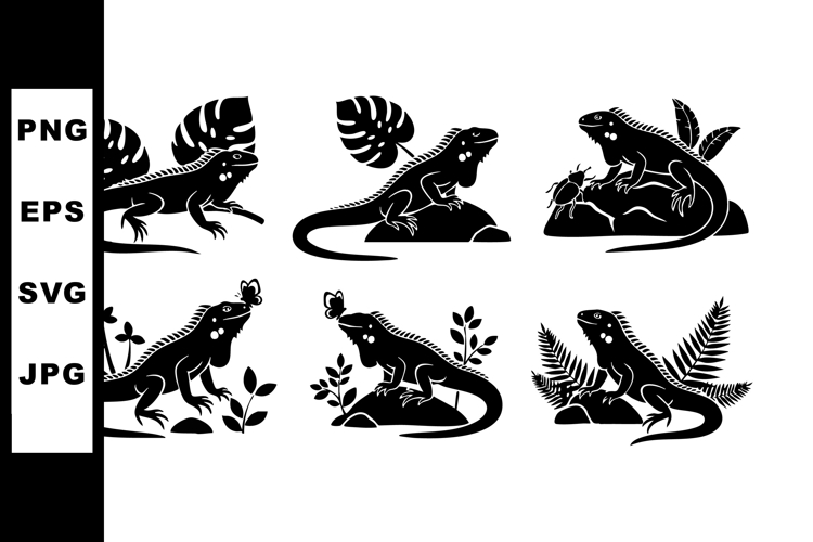 Bearded Dragon Silhouette and Lizard Silhouettes Image 16
