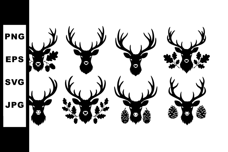 Deer Antlers Silhouette Image 11