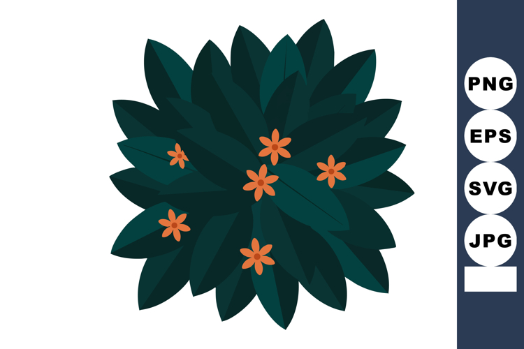 Bush With Flowers Clipart Image 9
