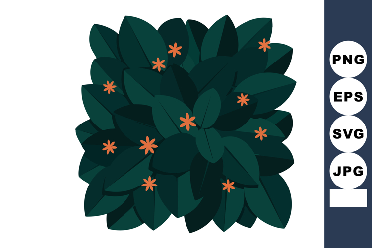 Bush With Flowers Clipart Image 10