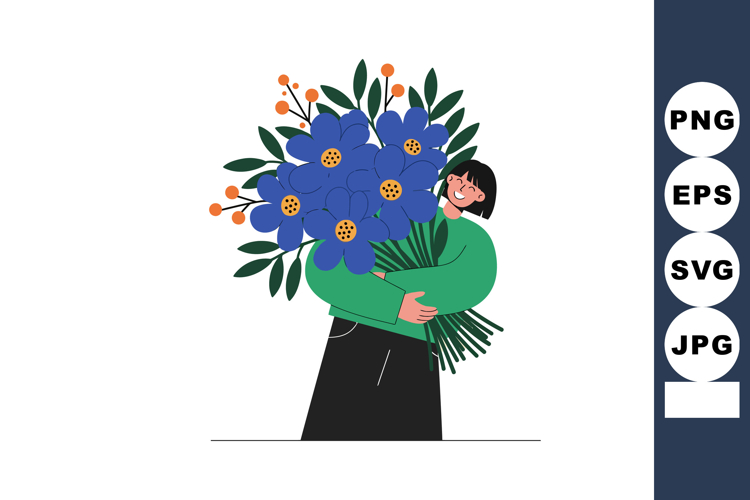 Blue Flowers Clipart Image 20