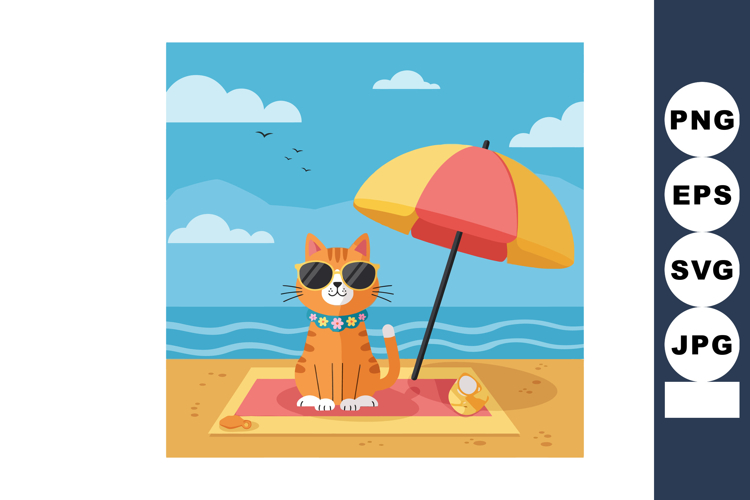 Beach Towel Clipart Image 12