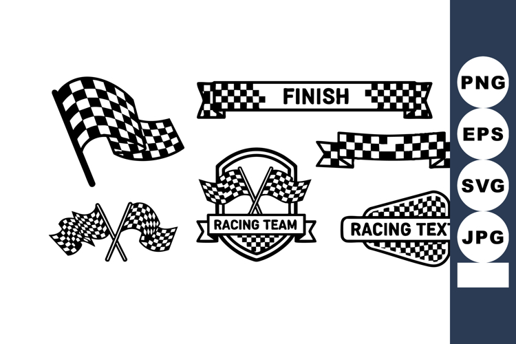 Racing Flag Banner Clipart Image 5