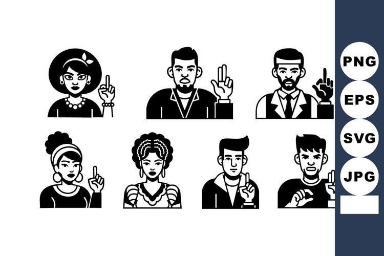 Middle Finger Clipart Image 6