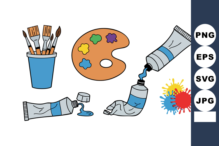 Paint Brushes Clipart Image 4