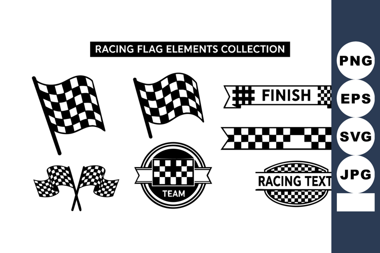 Racing Flag Banner Clipart