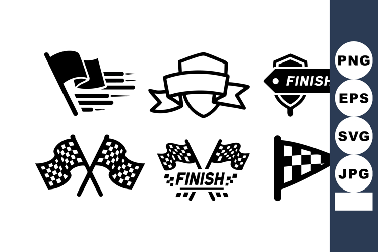 Racing Flags Clipart Image 6