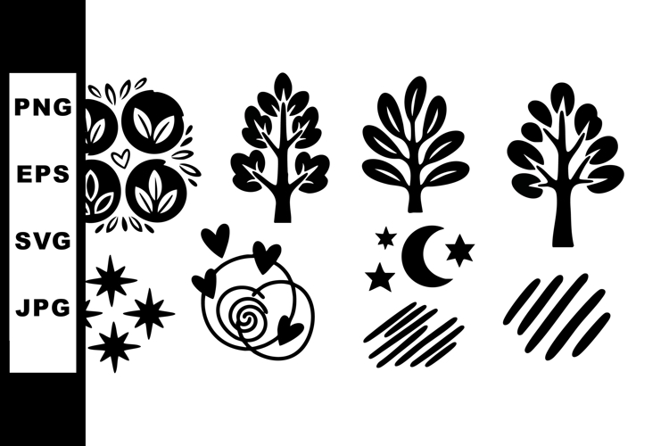 Moon and Stars Clipart Image 3