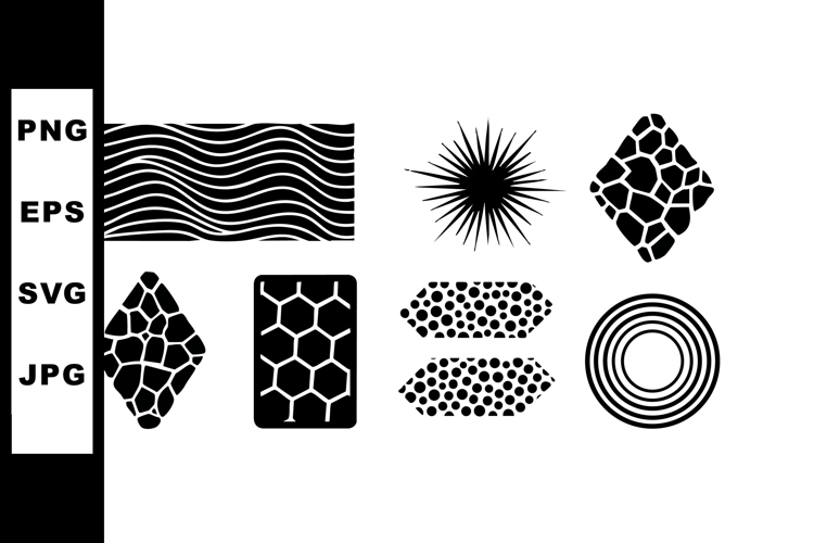 Geometric shapes with hexagonal and circular pattern vector