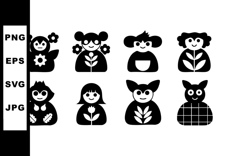 Flower Clipart Black And White Image 21