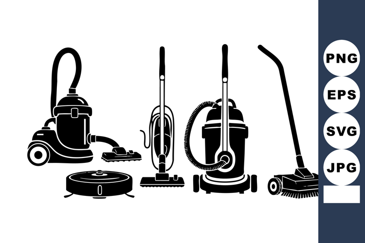 Vacuum Cleaner Silhouette Vector Illustration