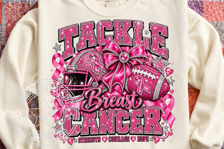 Tackle Breast Cancer Football PNG Shirt