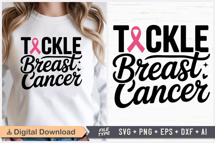 Tackle Breast Cancer SVG | Breast Cancer Awareness SVG