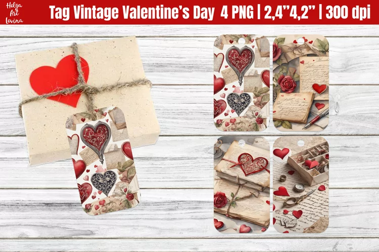 Vintage Valentine's Day| Gift tags