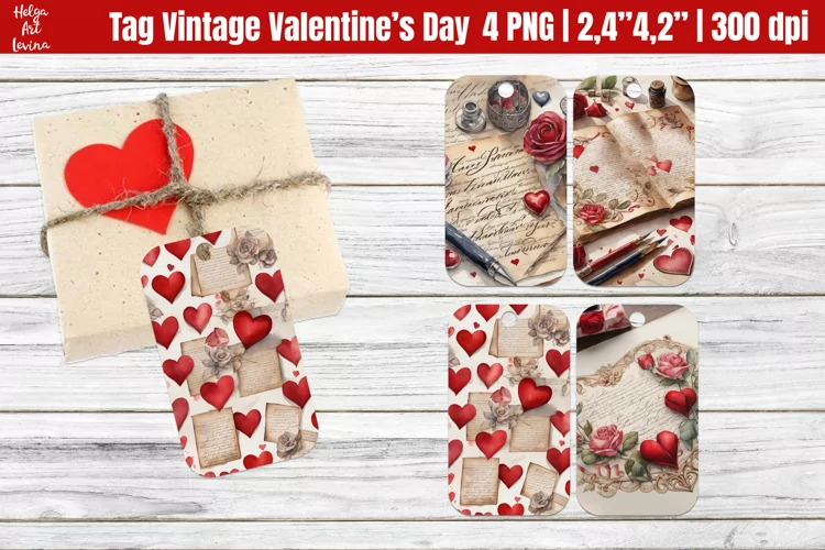 Vintage Valentine's Day| Gift tags